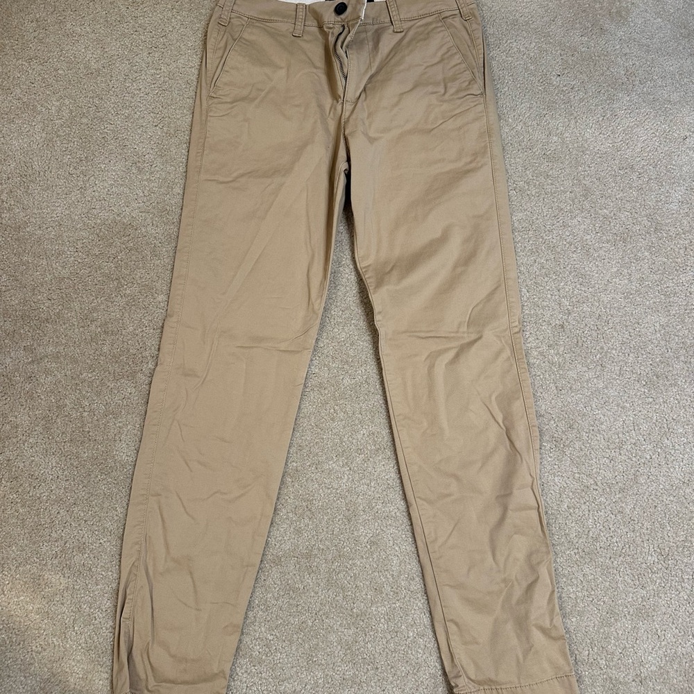 Hollister Tan Chinos Classic Cotton Twill